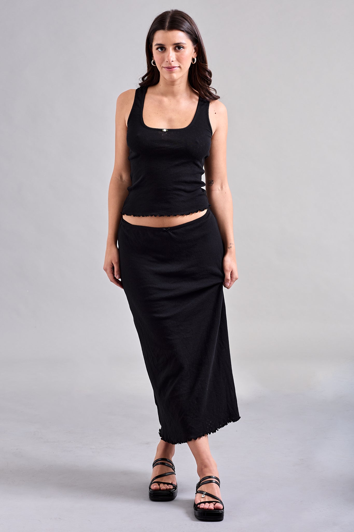 tash tiered maxi skirt